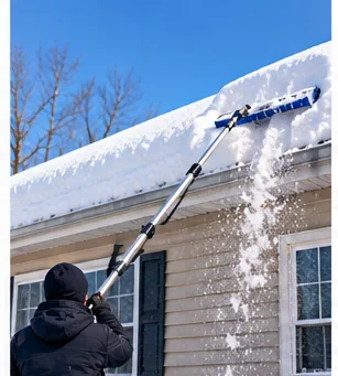 Best Roof Rake for Heavy Snow: Reach, Roller Wheels and Safe Ground-Based Clearing winter snow equipment image